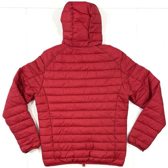 Save The Duck Jacket Womens Size Large Red Ultra Light Plumtech Hood Puffer - Picture 2 of 13